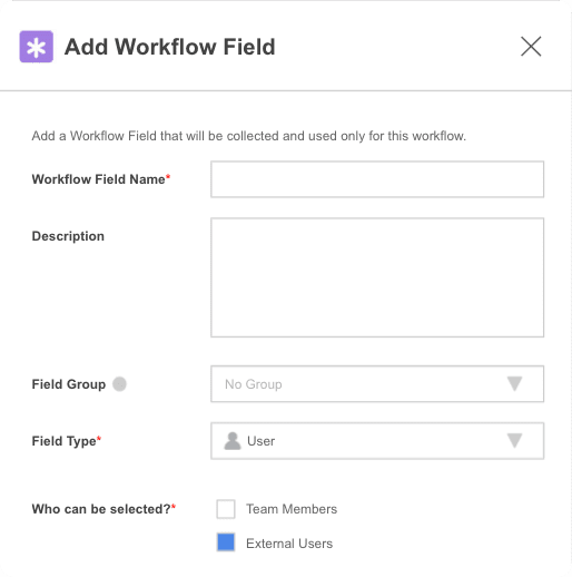 Workflow User Field