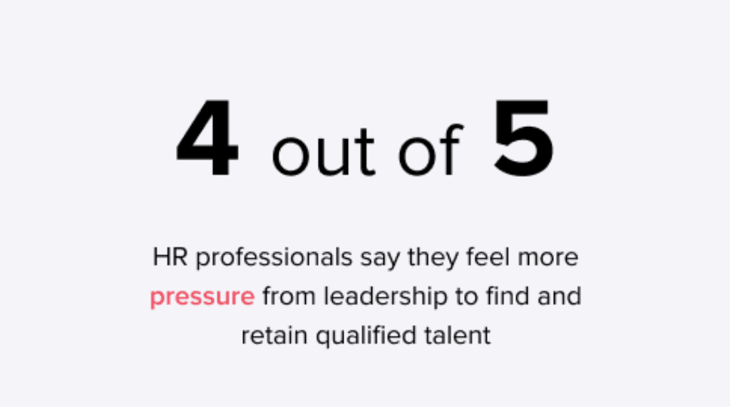 a chart explaining the pressure HR professionals face