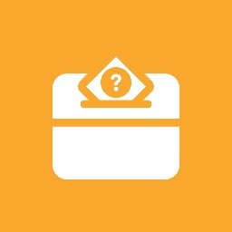 a yellow square icon with a dollar symbol