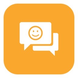a set of four different icons with a smiley face