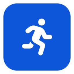 the logo for the running club