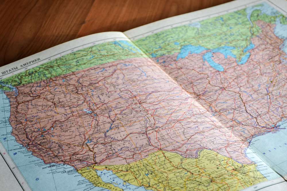 a map of the united