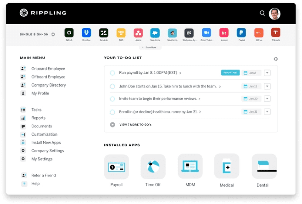 the app interface for the app app