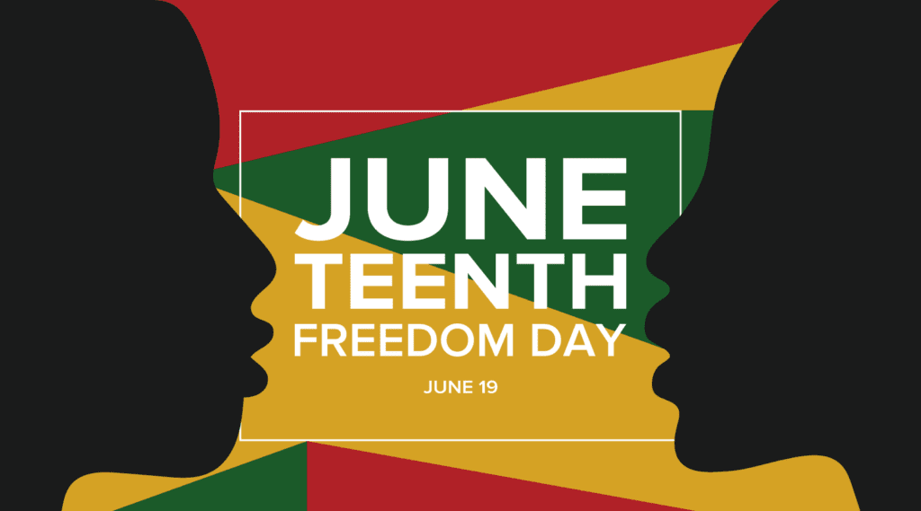 an illustration for Juneteenth freedom day