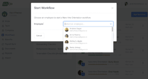new hire orientation workflow