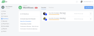 Trigger alerts and view assignees and task completion status in regard to new hire orientation