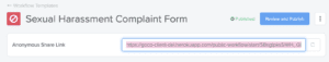 sexual harassment workflow screenshot 5