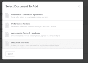 goco document collection screenshot
