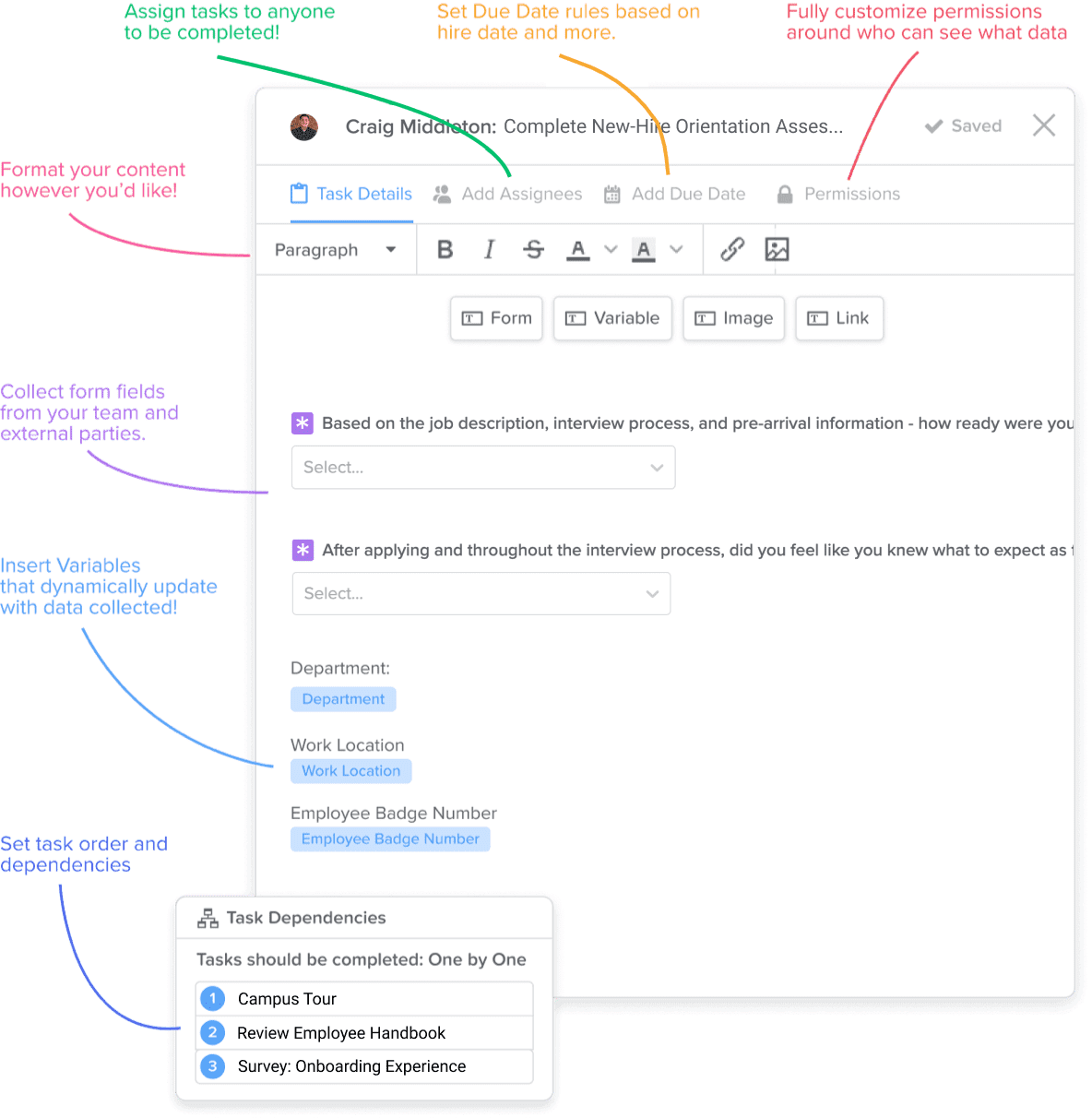 custom orientation checklist template