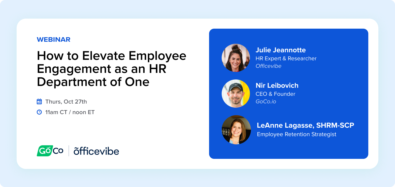 How to Elevate Employee Engagement as an HR Department of One