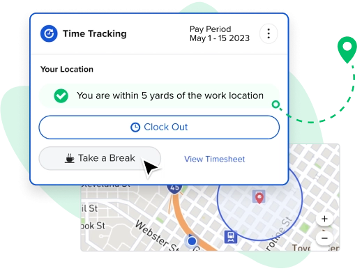 a screenshote with the location of the location on the map