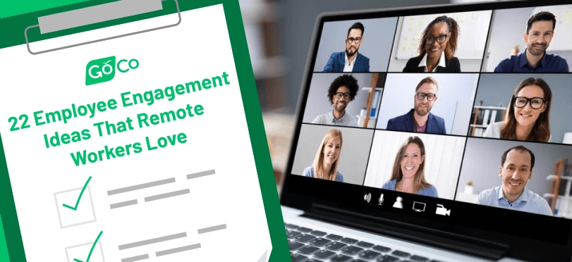 a remote team participating in employee engagement activities