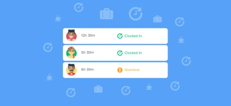 illustration of the employee time tracking feature in GoCo