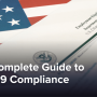 I-9 Employment Eligibility Verification blank form lies on United States flag.