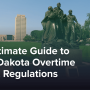 The North Dakota state capitol building and grounds.