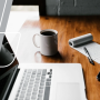 the desk of a productive employee who works from home