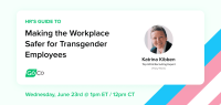a white card with the words, ' making a workplace safer for transgender employees '